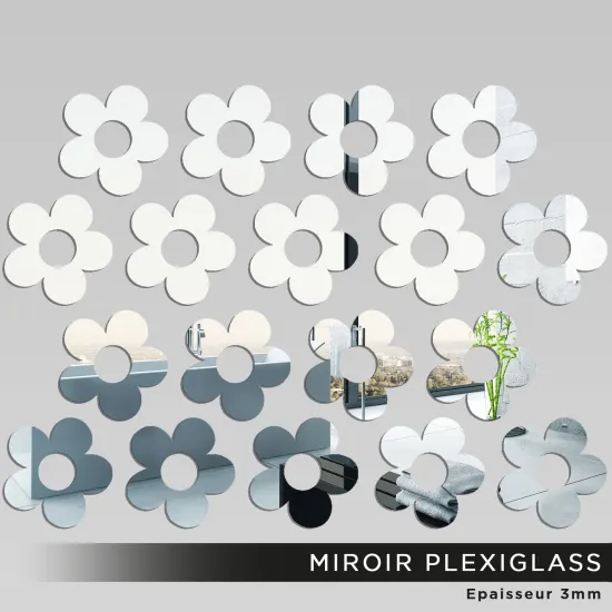 Kit Miroir Plexiglass - Fleurs