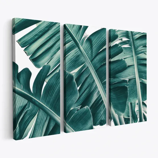 Tableau triptyque - Feuilles Tropicales