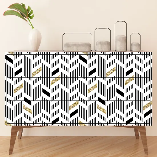 Stickers meuble - Motif chevron