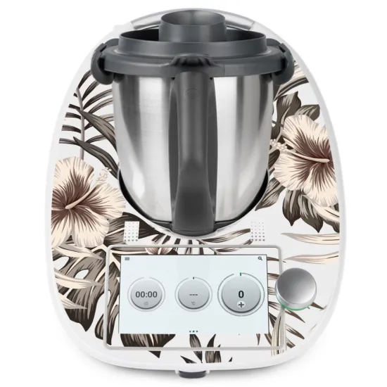 Stickers Thermomix TM6 - Fleurs tropicales