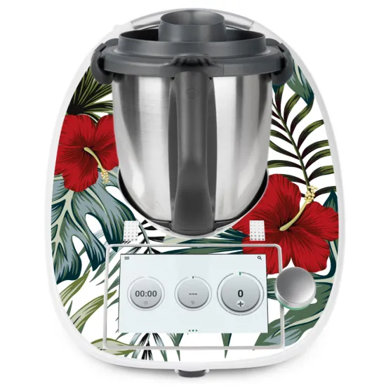 Stickers Thermomix TM6 - Fleurs tropicales