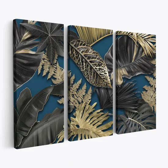 Tableau triptyque - Feuilles Tropicales