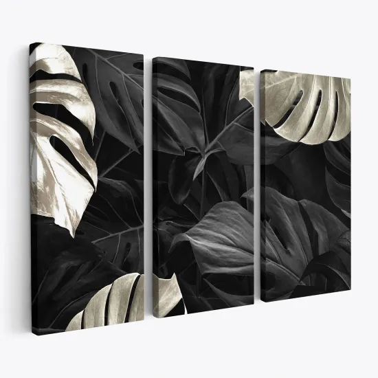 Tableau triptyque - Feuilles Tropicales