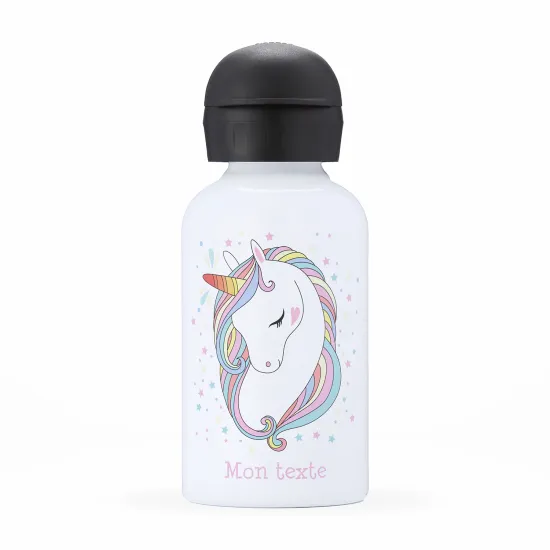 Gourde isotherme enfant personnalisée - Licorne étoiles 