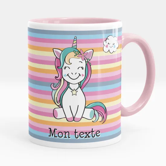 Mug - Tasse personnalisée - Licornes smile