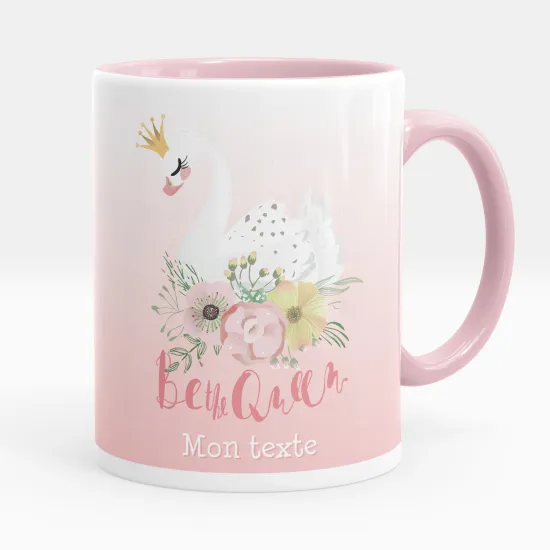 Mug - Tasse personnalisée - Cygne be the queen