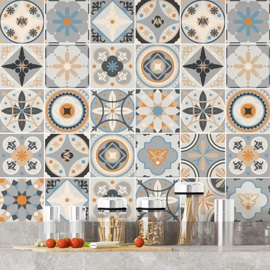 Stickers carrelage - Motif carreaux de ciment