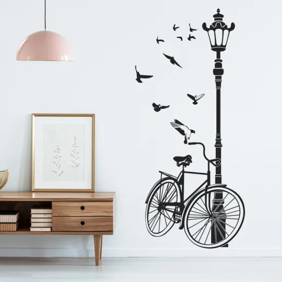 Sticker Mural - Vélo Lampadaire