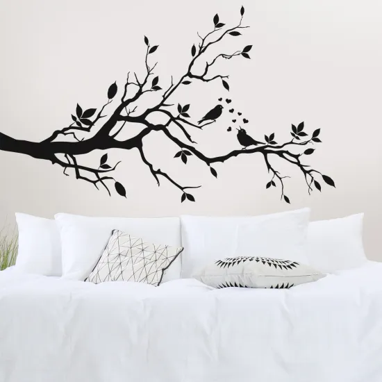 Sticker Mural - Branche Oiseaux