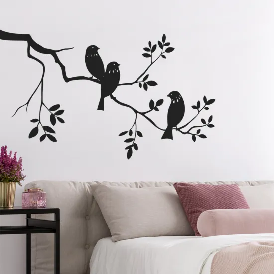 Sticker Mural - Branche Oiseaux