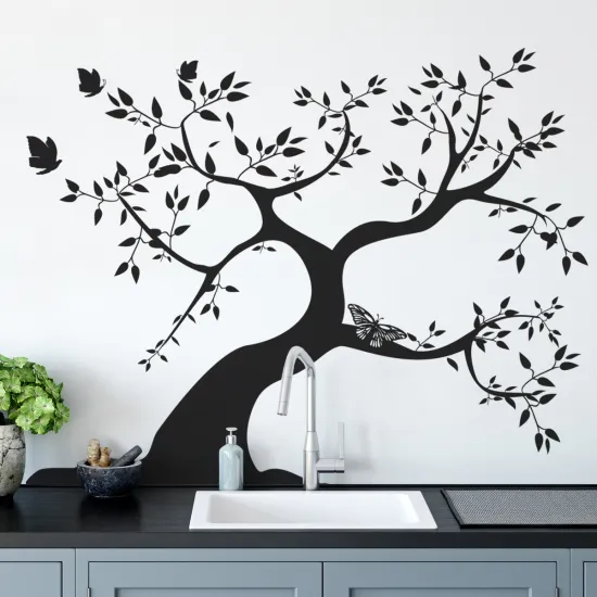 Sticker Mural - Arbre Papillons