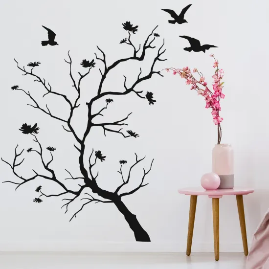 Sticker Mural - Arbre Oiseaux 