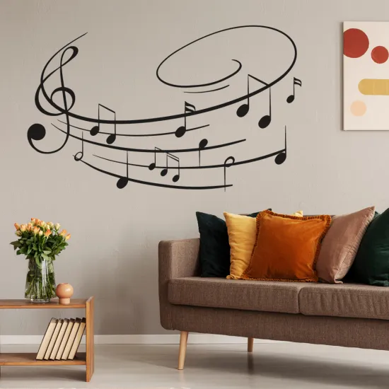 Sticker Mural - Portée musicale