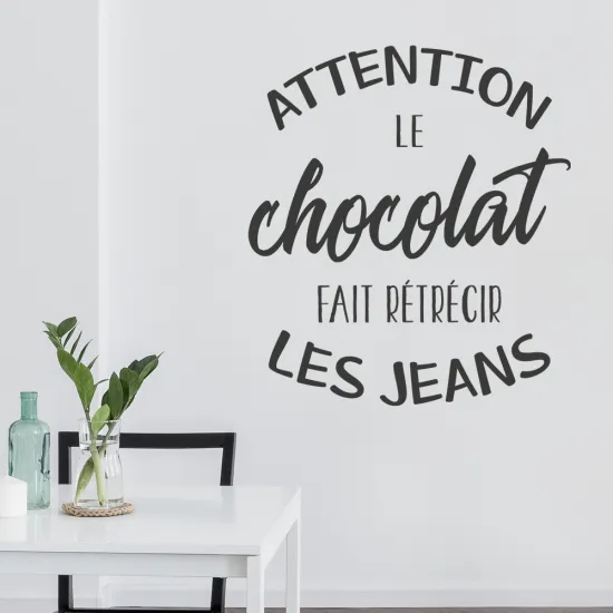 Sticker Mural - Citation Le chocolat