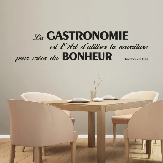 Sticker Mural - Citation La Gastronomie