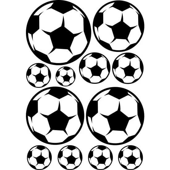 Sticker Mural - Kit 12 Ballons de foot