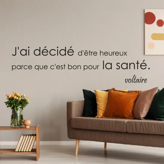 Sticker Mural - Citation Voltaire