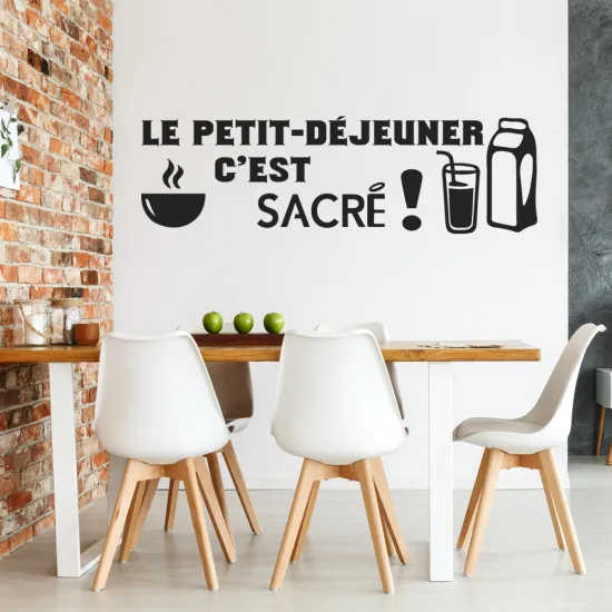 Sticker Mural - Citation Le petit-déjeuner