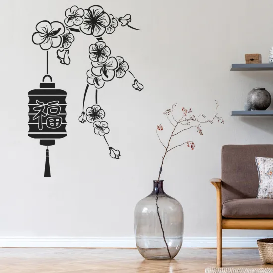 Sticker Mural - Lampion Sakura