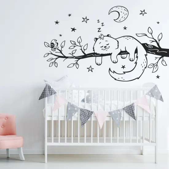 Sticker Mural - Chat Lune