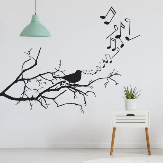 Sticker Mural - Branche Oiseau