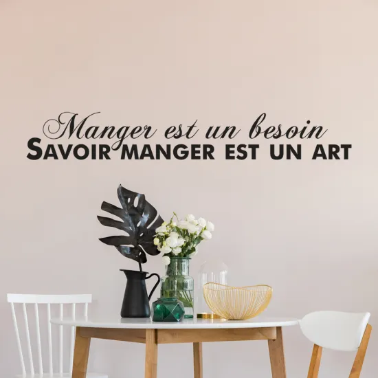 Sticker Mural - Citation Manger est un besoin...